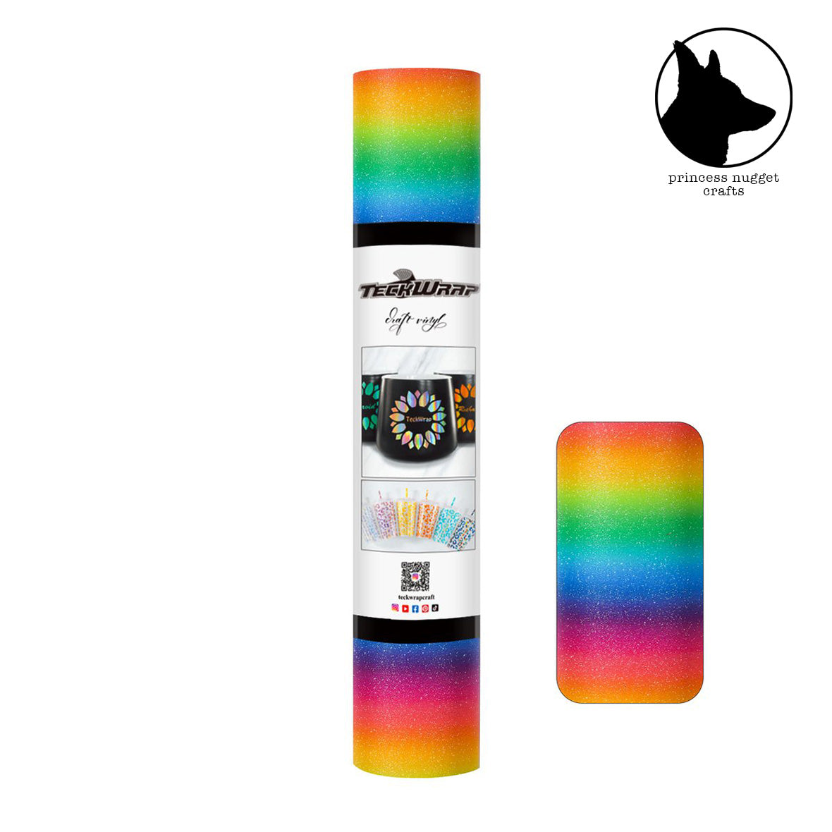 Feuille de Teckwrapcraft Rainbow Stripes Rainbow vinyle