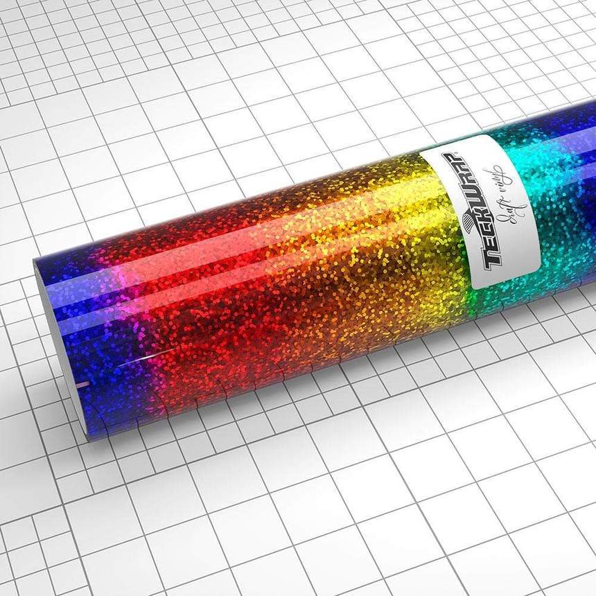 Feuille de Teckwrapcraft Holographic Sparkle Rainbow vinyle