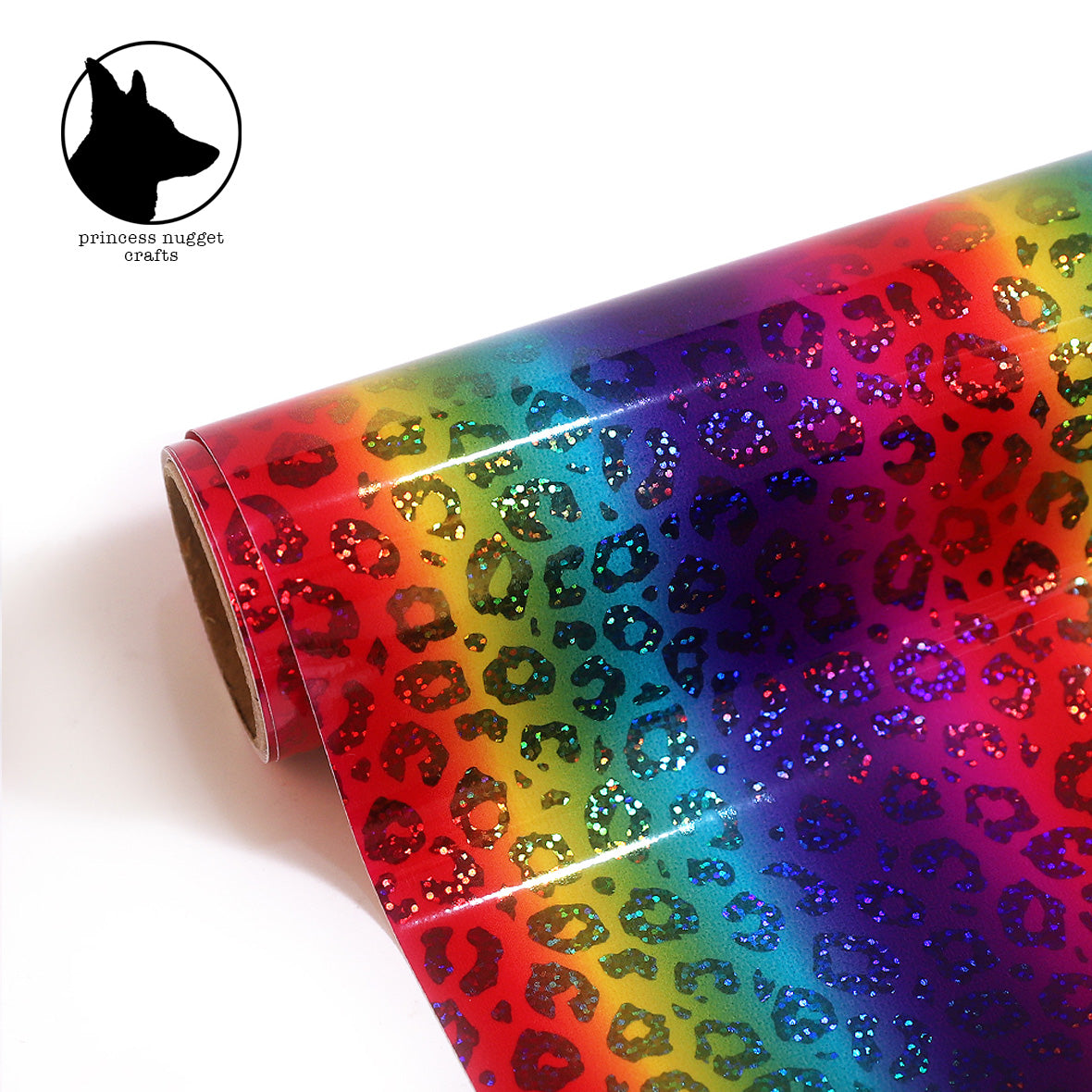 Holographic Mosaic Rainbow Leopard - Princess Nugget crafts