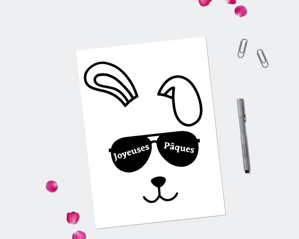 Joyeuses Pâques Lapin Lunettes de soleil - SVG - Fichier digitale - Princess Nugget crafts